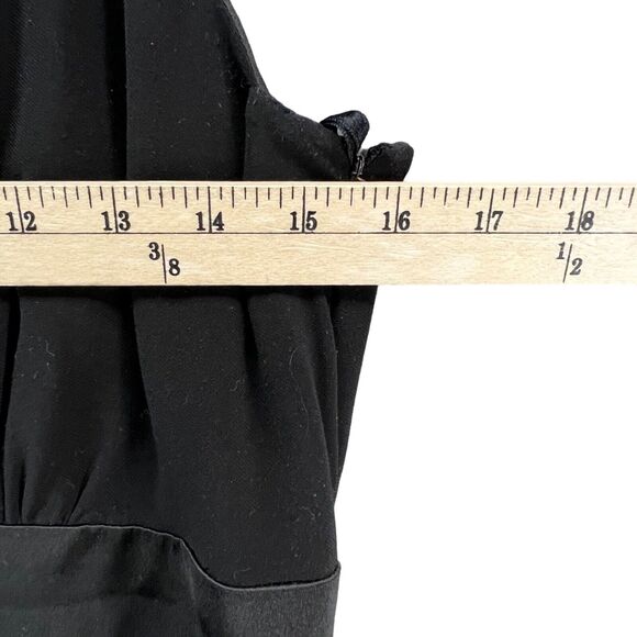 Evan Picone Dress 10 Black Sleeveless Halter Tiered Ruffle Cocktail Classic HOCO - Picture 6 of 12